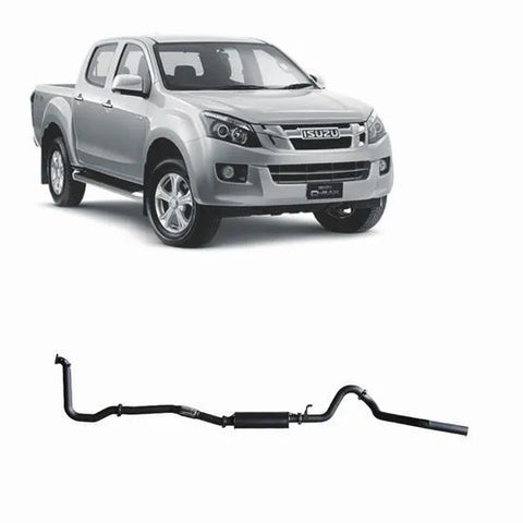 RedBack Exhausts RXD DPF Back Exhaust System w/Large Muffler (D-Max 2016+) — fits Isuzu D-Max Rt TFS