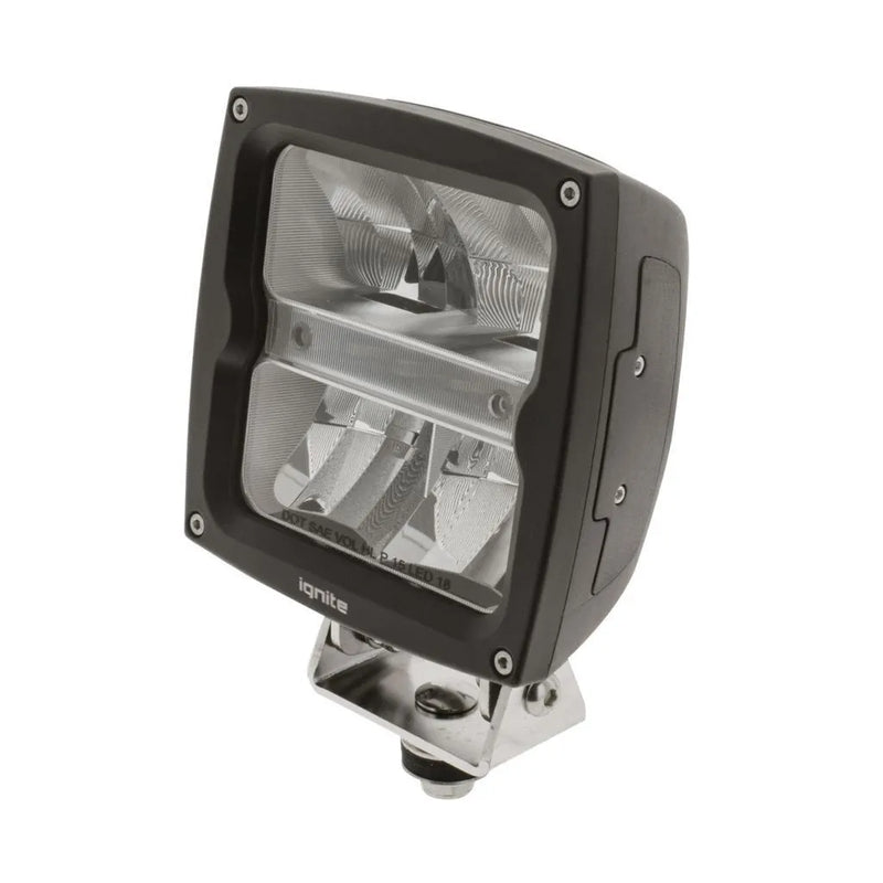 Ignite LED Headlight 10-30V High /Low Beam Black Face 10LEDS 60 Watt 1800 Low 3600Lmns High