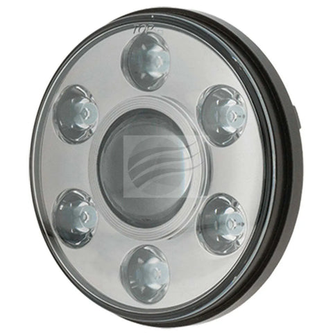 Ignite 7" LED Headlight 9-36V High/Low Beam / DRL Chrome Face 7LEDs 65W