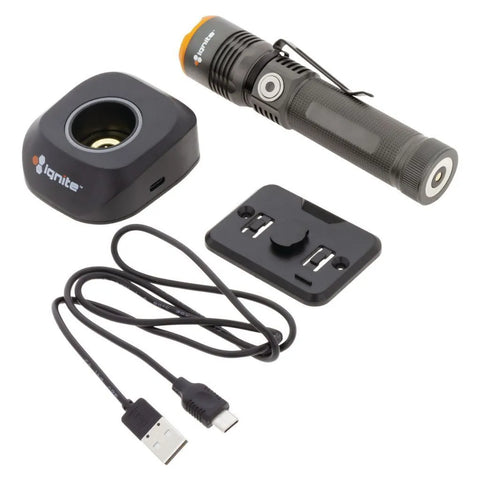 Ignite Rechargeable LED Torch With Charging Stand 600 Lumens