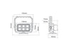Ironman 4x4 Star Brite 18W Rechargeable LED Flooflight - Single Work Lights