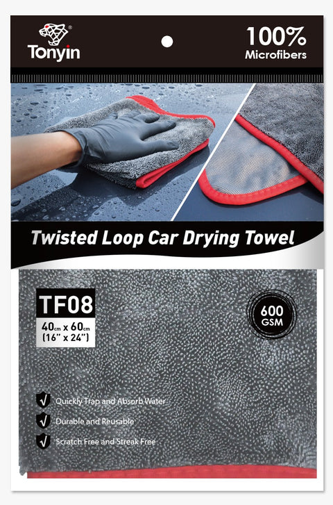Tonyin Twisted Loop Car Drying Towel (40x60cm 600gsm)