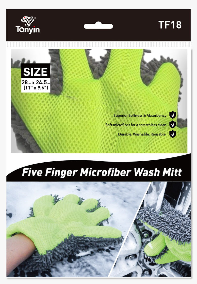 Tonyin Microfiber Finger Washing Mitt