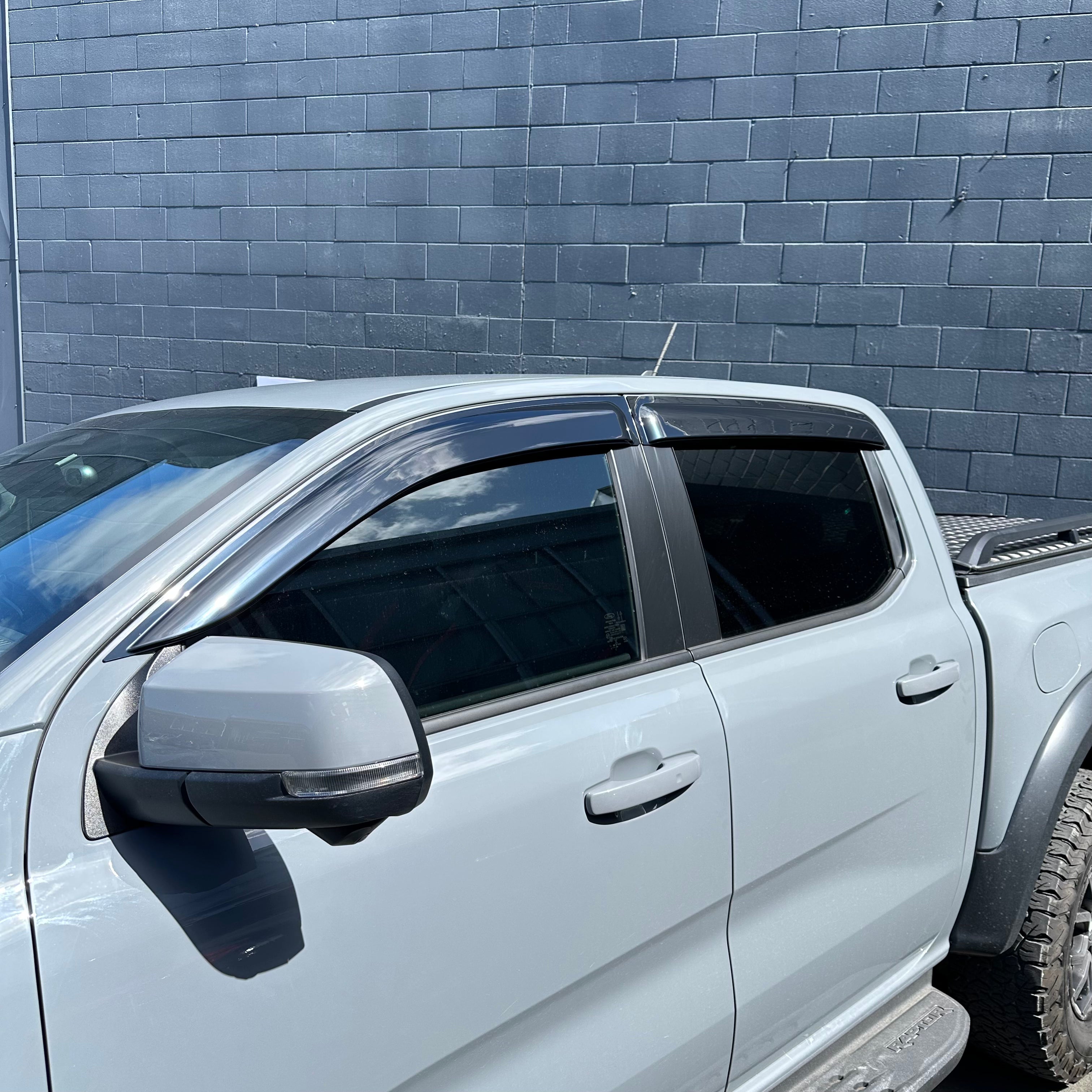 Ford Ranger 2022+ Door Visors Weather Shield Set
