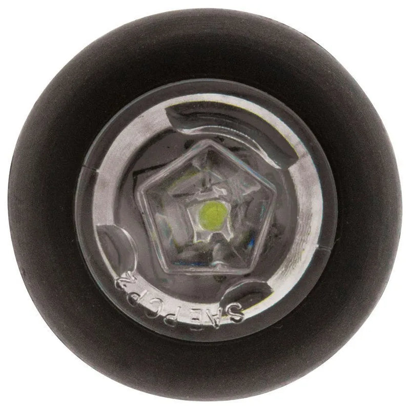 Ignite LED White Front Position Marker Lamp 12V W/ Rubber Housing 28mm X 25mm