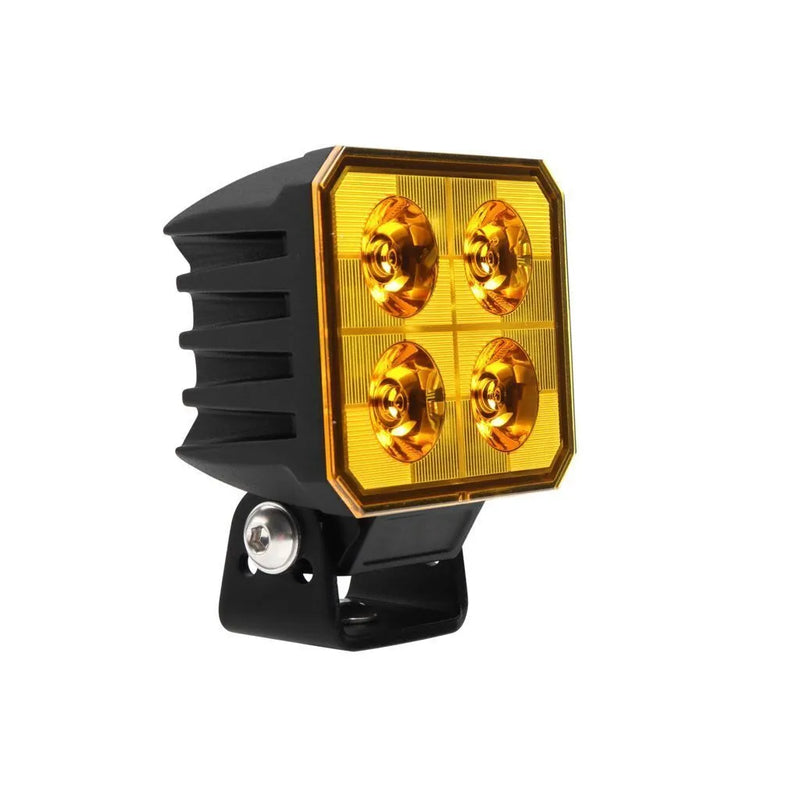 Ignite IWL0410SFA LED Square Flood Beam Amber Work Lamp