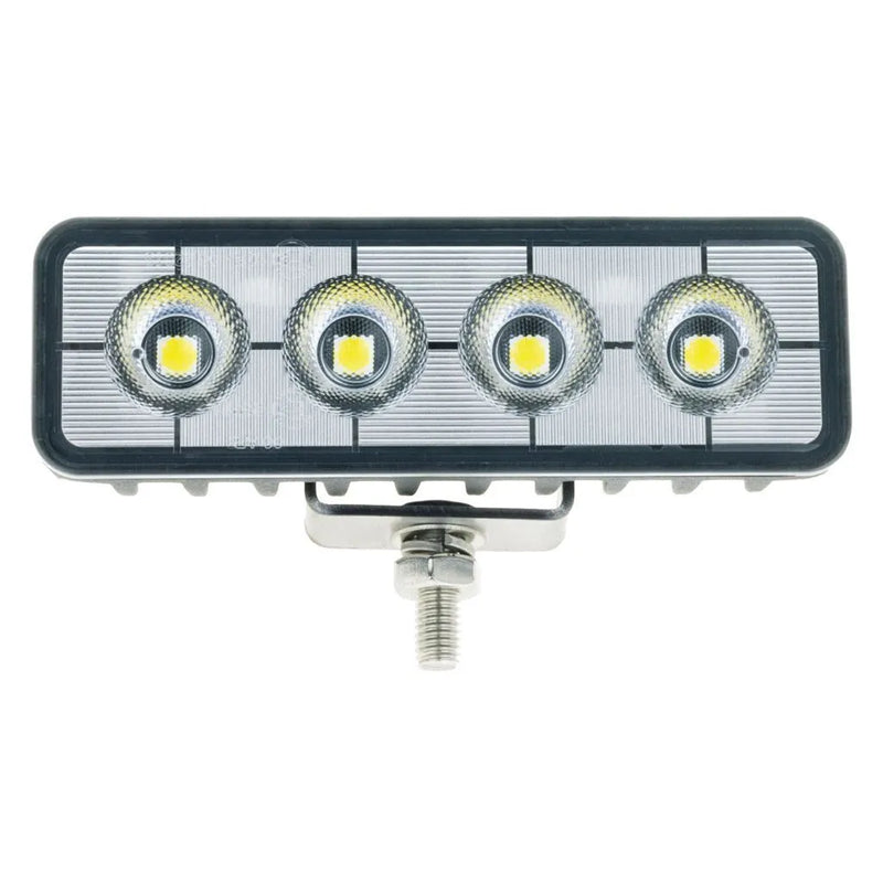 Ignite LED Rectangle Work Lamp Flood Beam 70 Deg 9-36V 24W 4 Leds Black Housing 2,400 Lumens