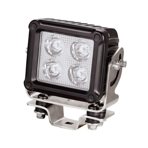 Ignite LED Square Work Lamp Flood Beam 9 - 36V 60W 4 Leds Black Housing 6,380 Lumens Ip69K