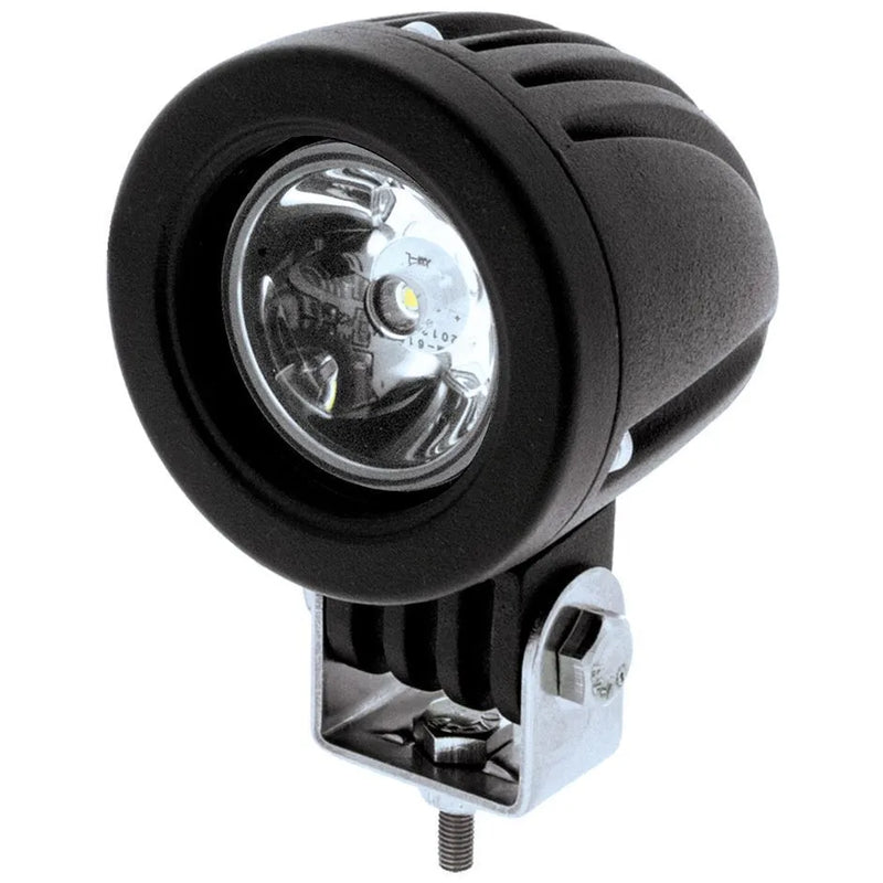 Ignite 2" Round LED Work Lamp 9-36V 10W 1 Led, 1,000 Lumens - Black Housing Spot Beam