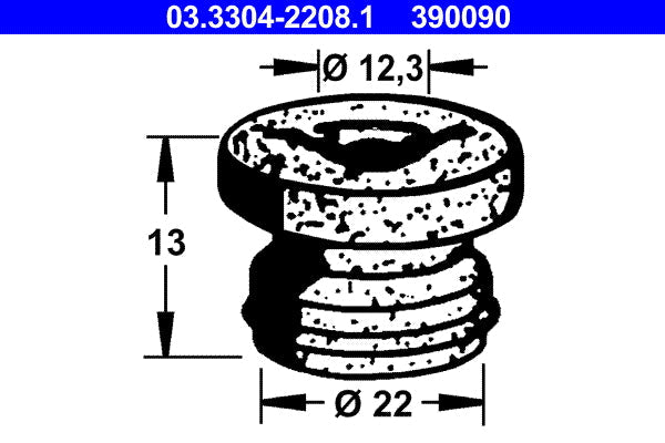 ATE Brake Fluid Reservoir Plug 03.3304-2208.1