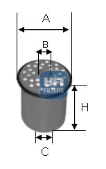UFI Filters Fuel Filter 24.389.00