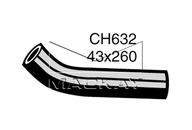Mackay Top Radiator Hose CH632