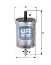 UFI Filters Fuel Filter 31.561.00