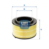 UFI Filters Air Filter 27.B74.00