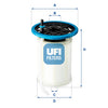 UFI Filters Fuel Filter 26.H2O.00
