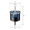 UFI Filters Fuel Filter 31.811.00