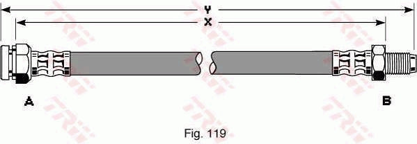 TRW Brake Hose PHB270