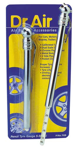 Dr Air Tyre Gauge Pencil Type 5-50Psi TG8