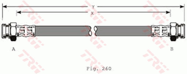 TRW Brake Hose PHA368