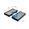 UFI Filters Cabin Air Filter 54.243.00