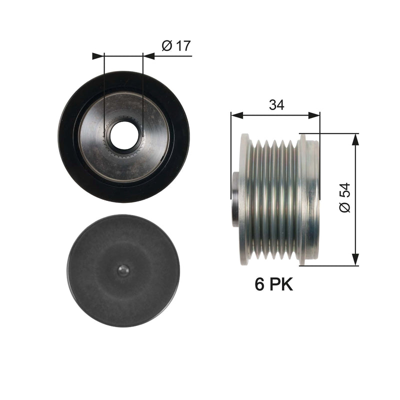 Gates Overrunning Alternator Pulley OAP7135