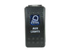 Superior Engineering Rocker Switch Aux Lights Blue Printed Lens (Each)