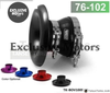 Jdm Universal Aluminum Intake Inlet Velocity Stack + Clamps+Silicone hose TK-BOV1009DDLB-76