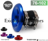 Jdm Universal Aluminum Intake Inlet Velocity Stack + Clamps+Silicone hose TK-BOV1009DDLB-76