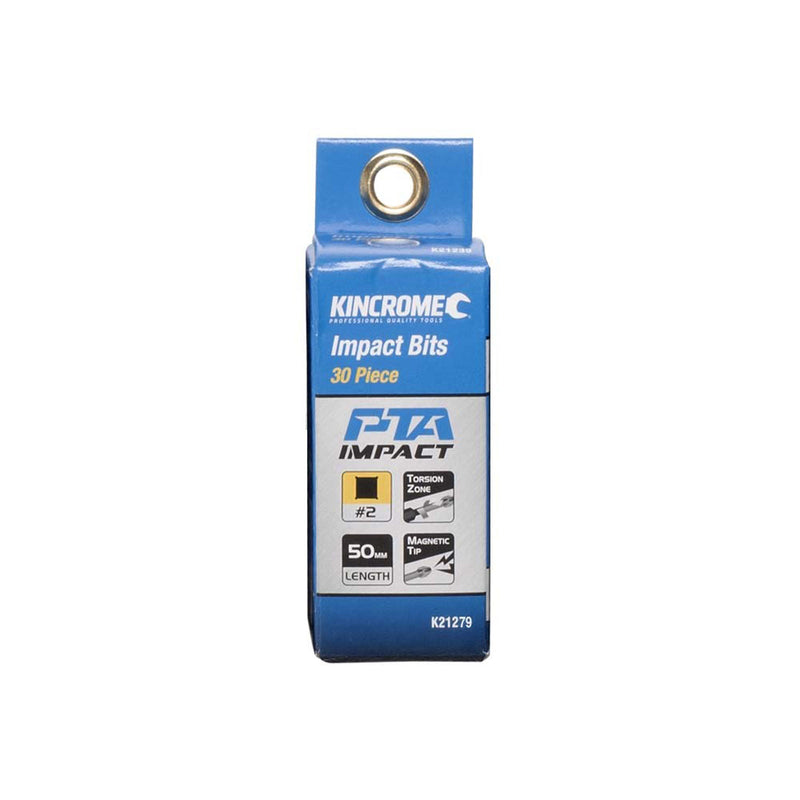 Kincrome Impact Bit Sq#2 50Mm 30Pk K21279