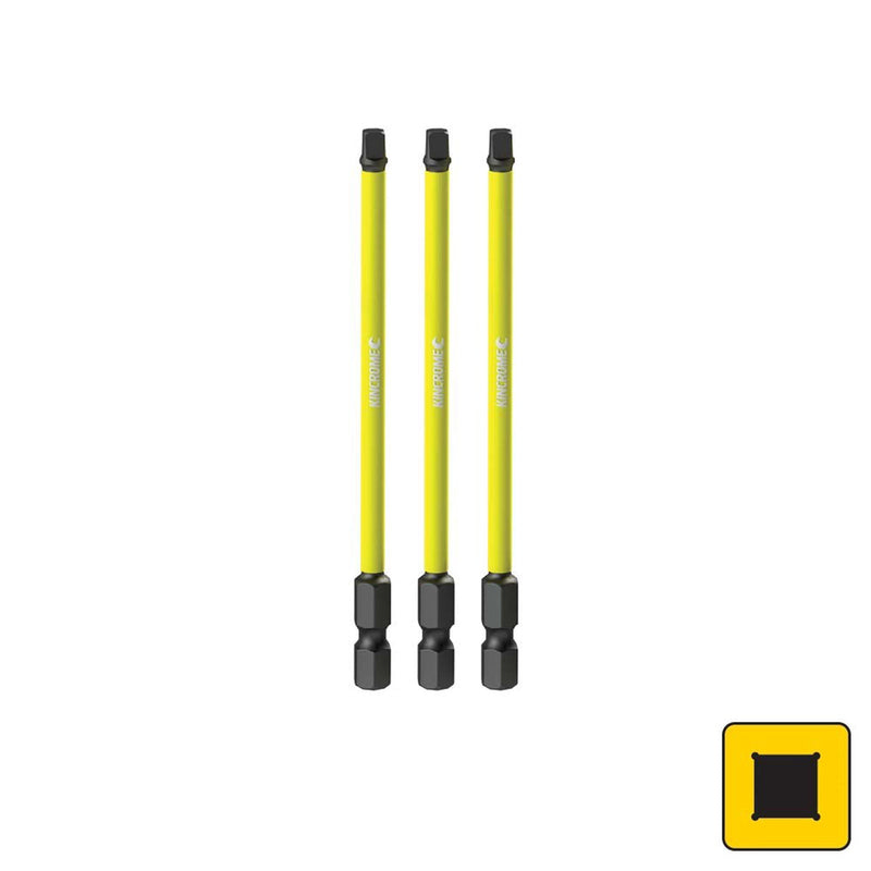 Kincrome Impact Bit Sq#2 100Mm 3Pk K21287