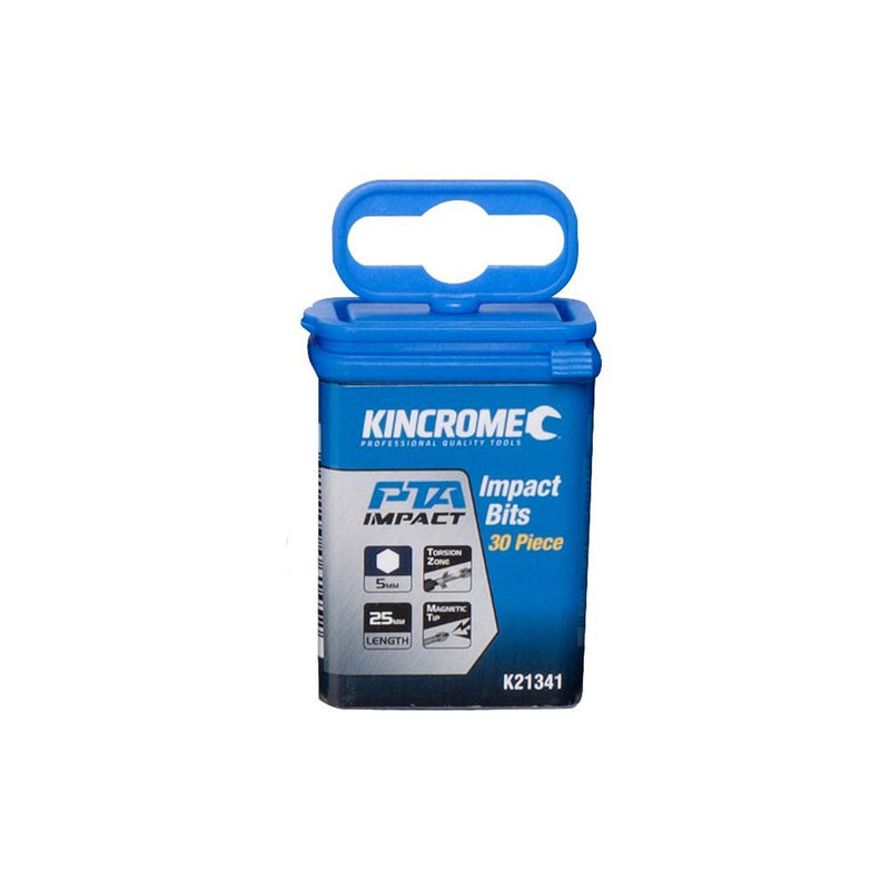 Kincrome Impact Bit Hex 5Mm 25Mm 30Pk K21341