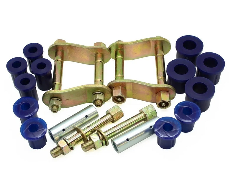 SuperPro Greaseable Shackle + Bush Kit w/Fixed Pin - Rear (Triton MK)