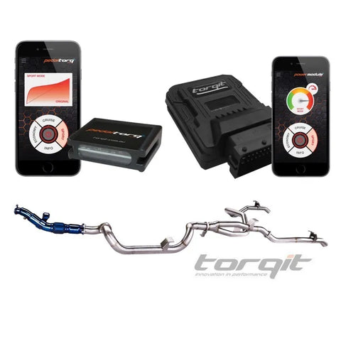 Torqit 3.5" Twin Turbo Back Full Performance Package - HP Muffler (LC 79 Series 07-16 Dual)