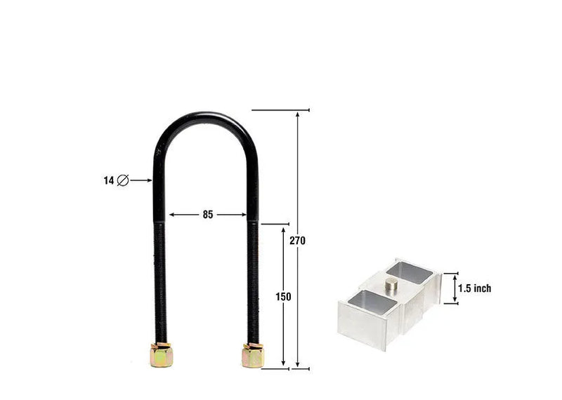 Whiteline Rear Lowering Block Kit 1.5in (Colorado RC/Rodeo RA/D-Max)
