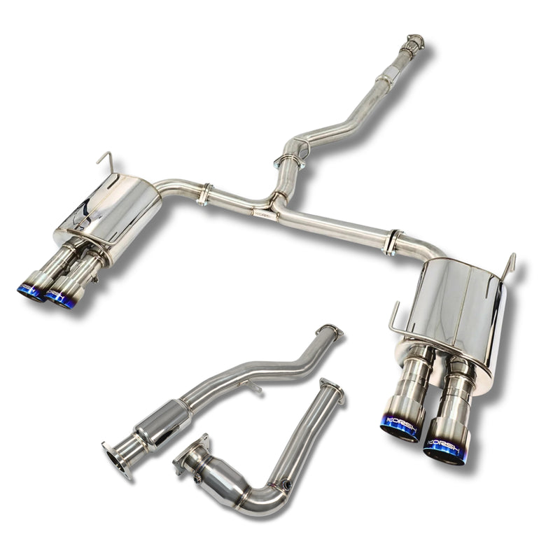 Korsh Manual Turbo Back Exhaust - Stainless Steel with Titanium Tips (WRX 15+) — fits Subaru WRX