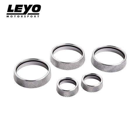Leyo Motorsport Billet Aluminum Knobs 5PC (Golf GTI R MK7 13-19) - Black — fits Volkswagen Passat Alltrack
