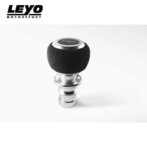 Leyo Motorsport Black Alcantara DSG Shift Knob Silver Anodized (A3 8P/Golf) — fits Volkswagen Golf
