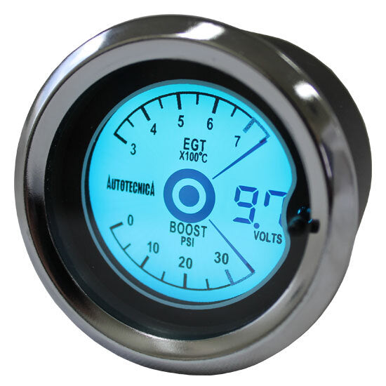 Autotecnica LCD 3-in-1 Turbo Boost/EGT/Voltmeter Gauge