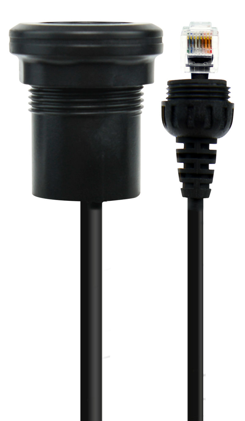 GME IP67 Microphone Extension Lead 2m with Panel Mount – Suit XRS-390C