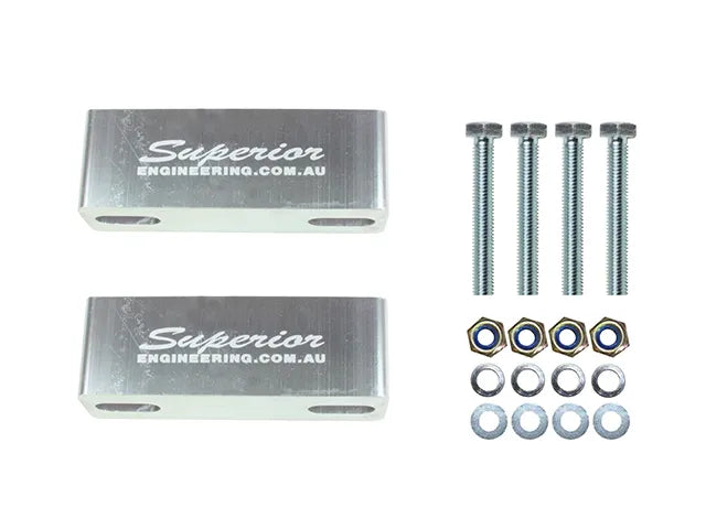 Superior Engineering Billet Series 6061-T6 Alloy Sway Bar Extensions — Toyota LandCruiser 76/78/79/80/105 Series Front 2-3 Inch (50-75mm) Lift