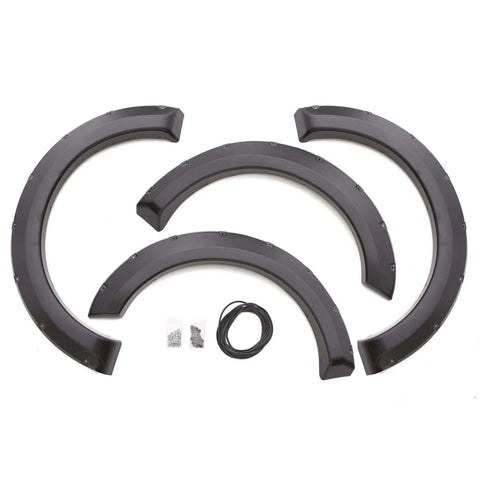 LUND RX-Rivet Style Textured Elite Series Fender Flares (F-150 Ex Raptor 09-14) - Black 4PC — fits Ford F-150 Gen 7