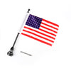 Harley Generic Custom Motorcycle Rear Side Mount Flag Pole with USA Flag