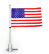 Harley Generic Custom Motorcycle Rear Side Mount Flag Pole with USA Flag