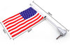 Harley Generic Custom Motorcycle Rear Side Mount Flag Pole with USA Flag