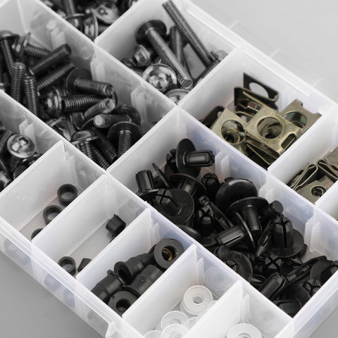 223pcs Motorcycle Sportbike Windscreen Fairing Bolt Kit Fastener Clip Screw Set Generic