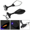 SUZUKI GSXR 600 750 1000 Hayabusa GSF SV Katana TL1000R Black Generic Pair LED Mirrors