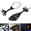 SUZUKI GSXR 600 750 1000 Hayabusa GSF SV Katana TL1000R Black Generic Pair LED Mirrors