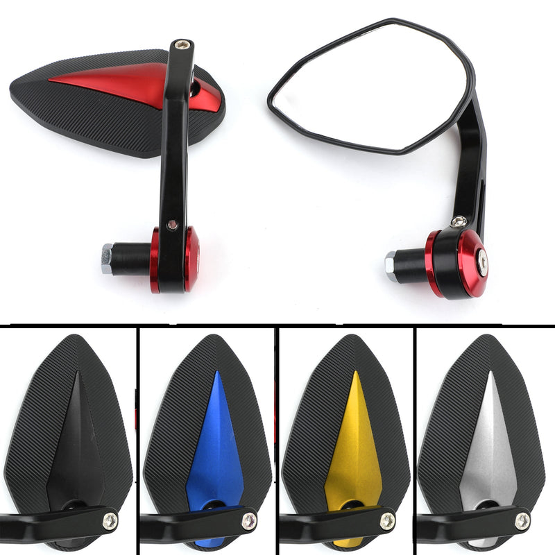 Bobber Cafe Racer Generic CNC Motorcycle 7/8 Handle Bar End Rearview Side Mirrors