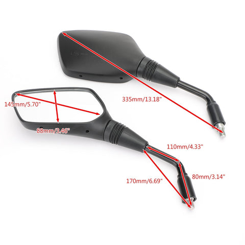 Suzuki GW250 Inazuma 14-17 DL250 V-Strom 06-18 Generic Black Rearview Side Mirrors