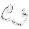 Cafe Racer Bobber Custom Motorcycle Generic Pair M8 M10 Retro L-Bar Round Mirrors